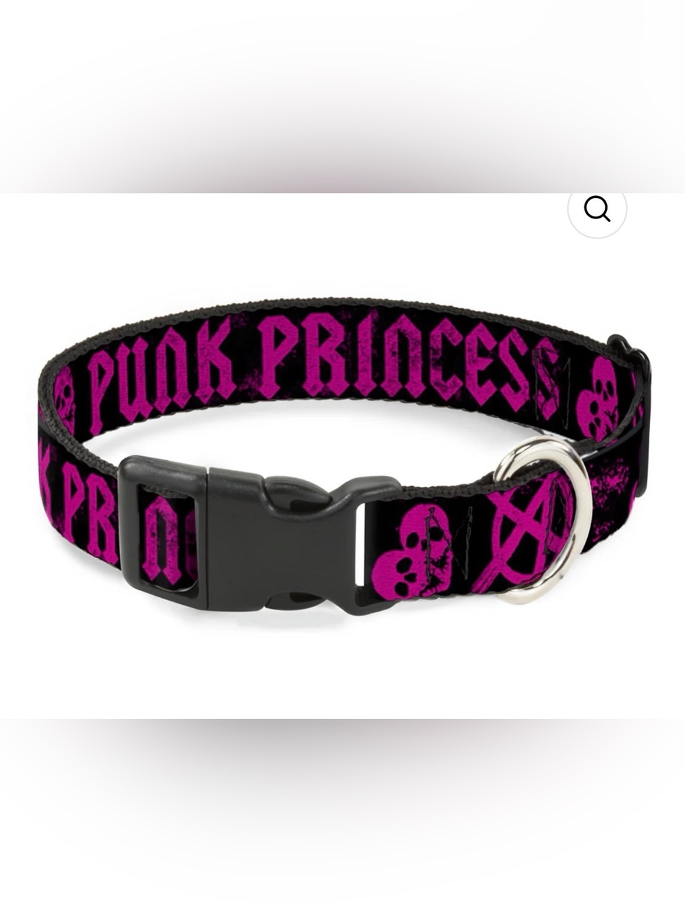 BUCKLE DOWN PLASTIC CLIP PUNK PRINCESS DOG COLLAR NEW IN PACKAGE SMALL 1”